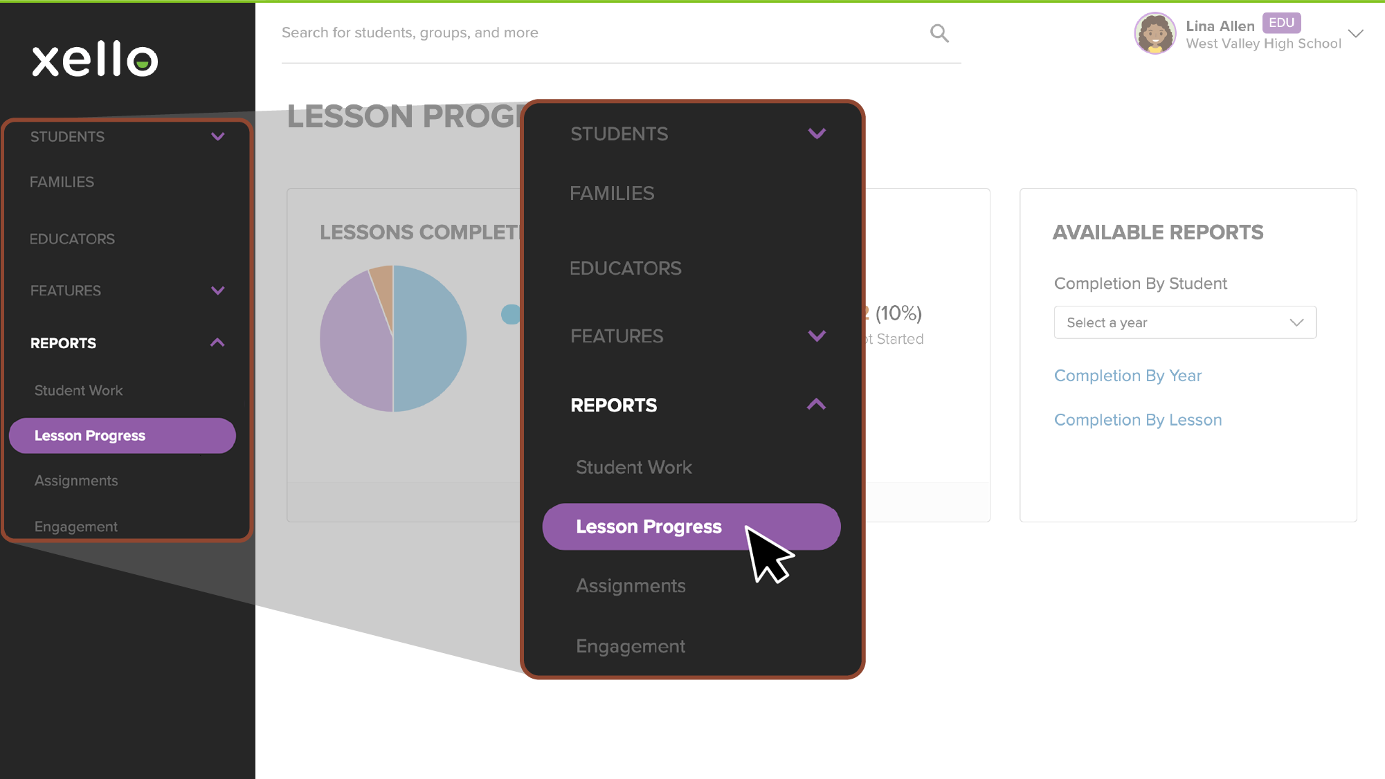 Run Reports on Lesson Progress