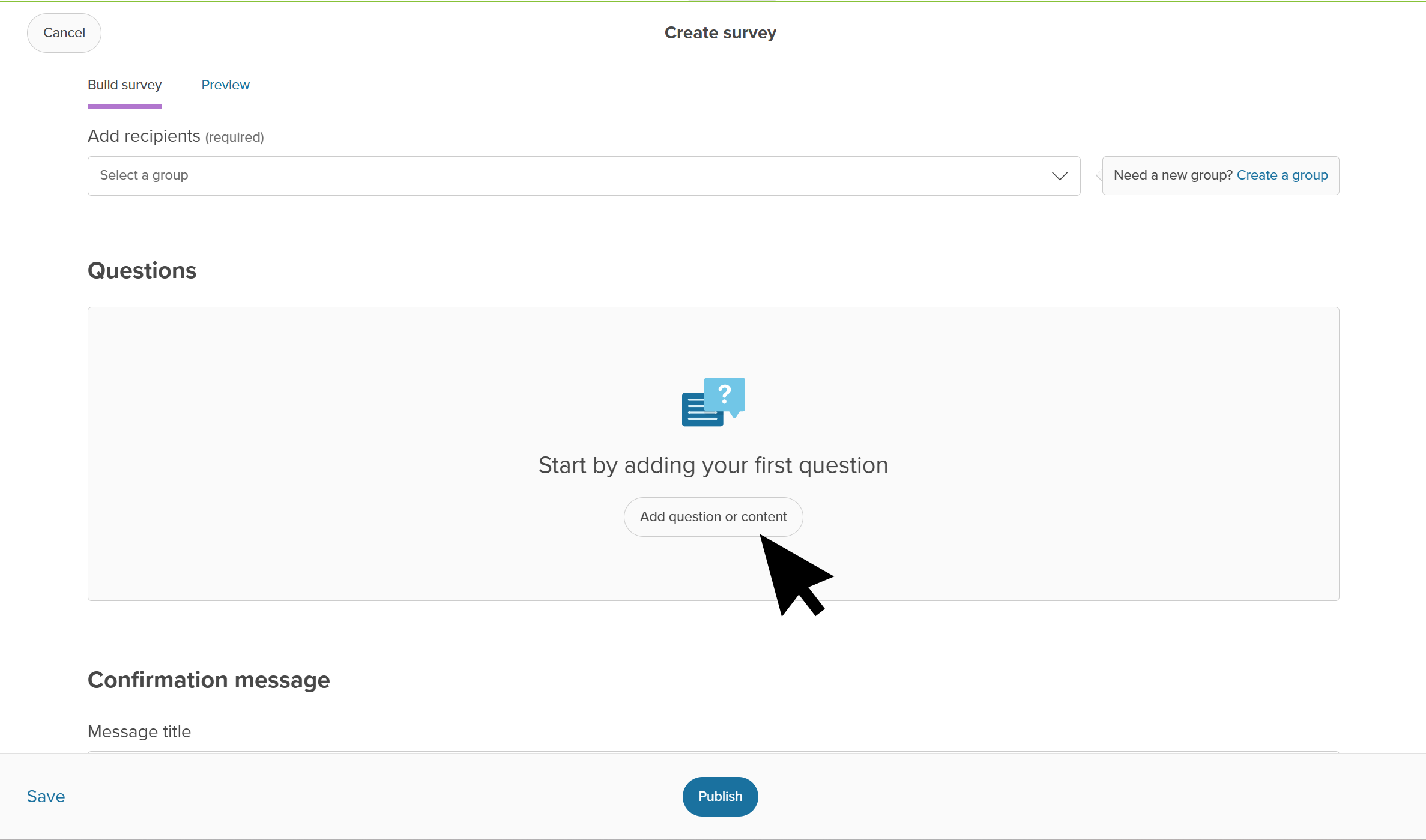 Hover Over Question Button Create and edit a survey in Xello