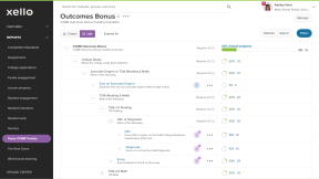 On the Outcomes Bonus page, the cursor has clicked List to view the Outcomes Bonus Funding Calculator